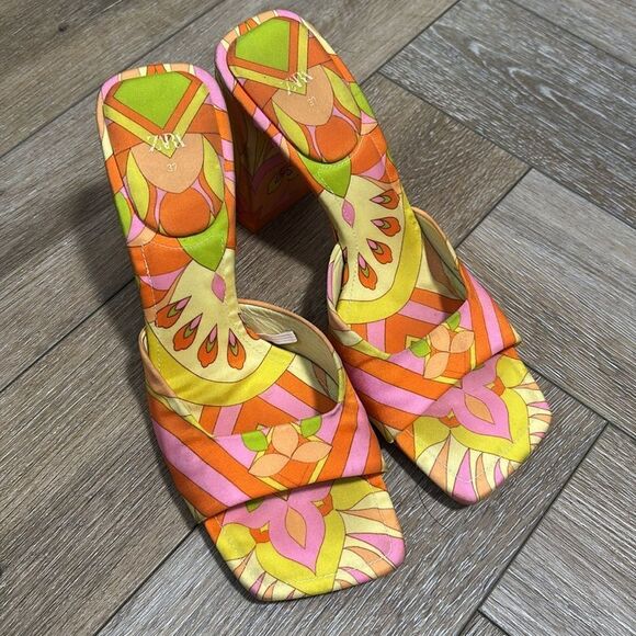 Zara Printed Heel Sandals - Picture 3 of 10